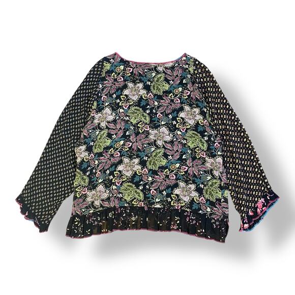 Nothing Matches Vintage Womens Boho Lagenlook art-to-wear Top‎ Size 2 - Picture 5 of 7